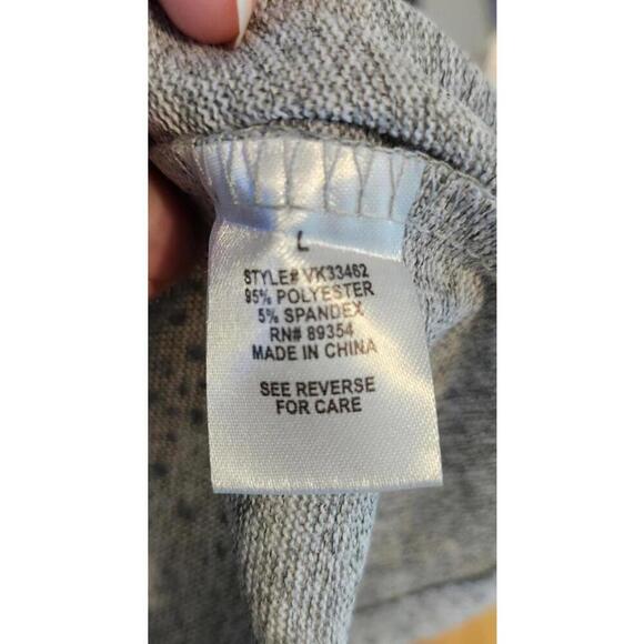 Adrienne Vittadini Shimmering Silver Cowl Neck Sweater Top Large - Picture 5 of 8